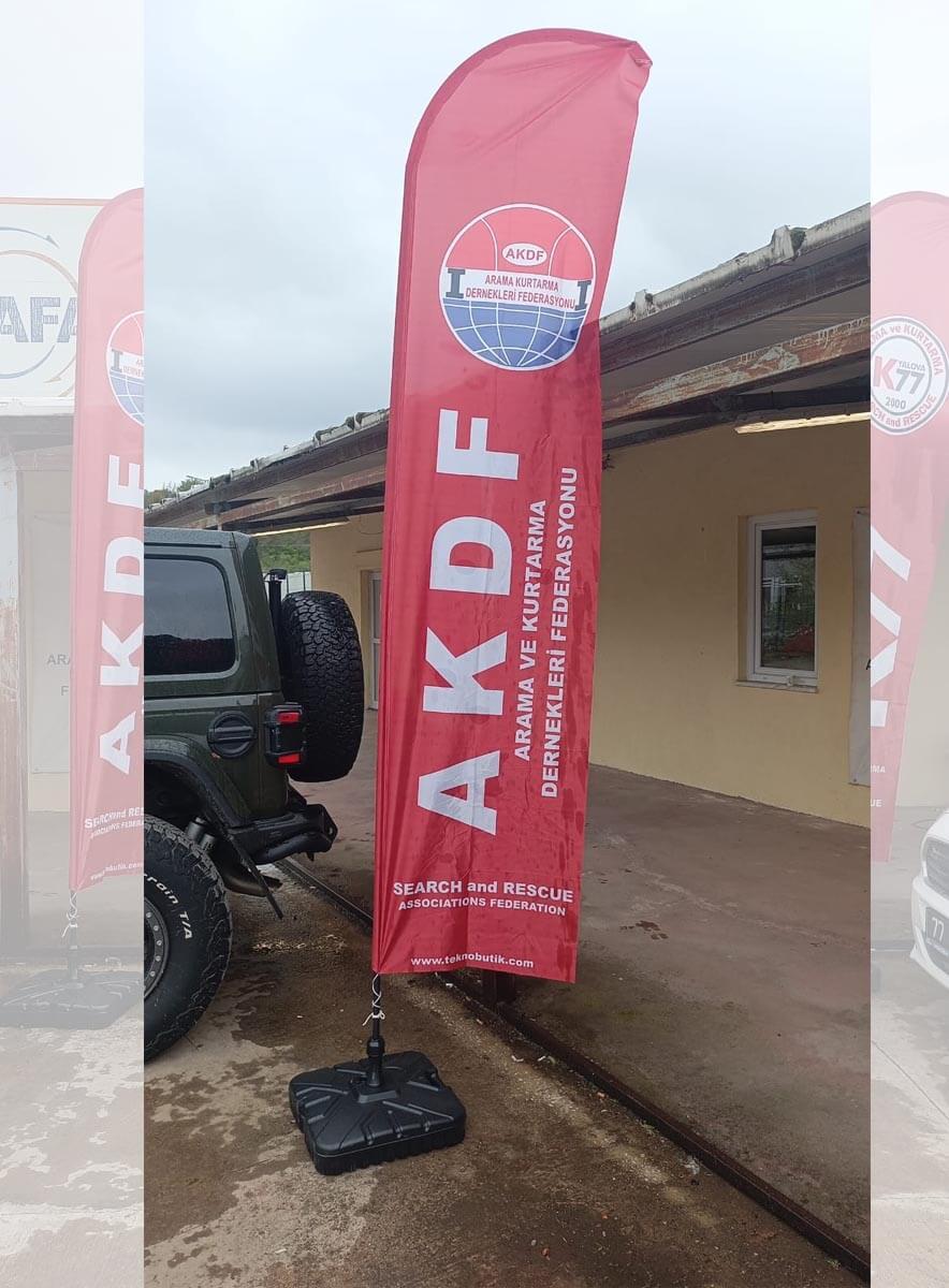 Eko Jumbo Yelken Bayrak Baskılı 100cm x 400cm Teknobutik.com'da