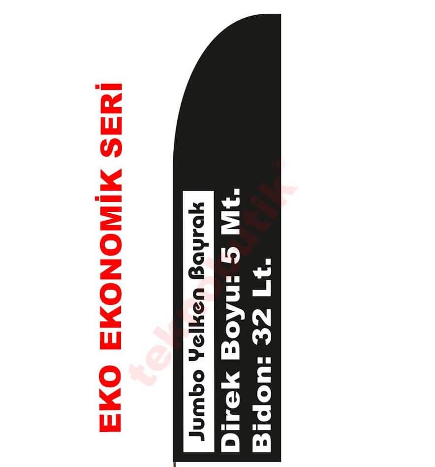 Eko Jumbo Yelken Bayrak Baskılı 100cm x 400cm Teknobutik.com'da