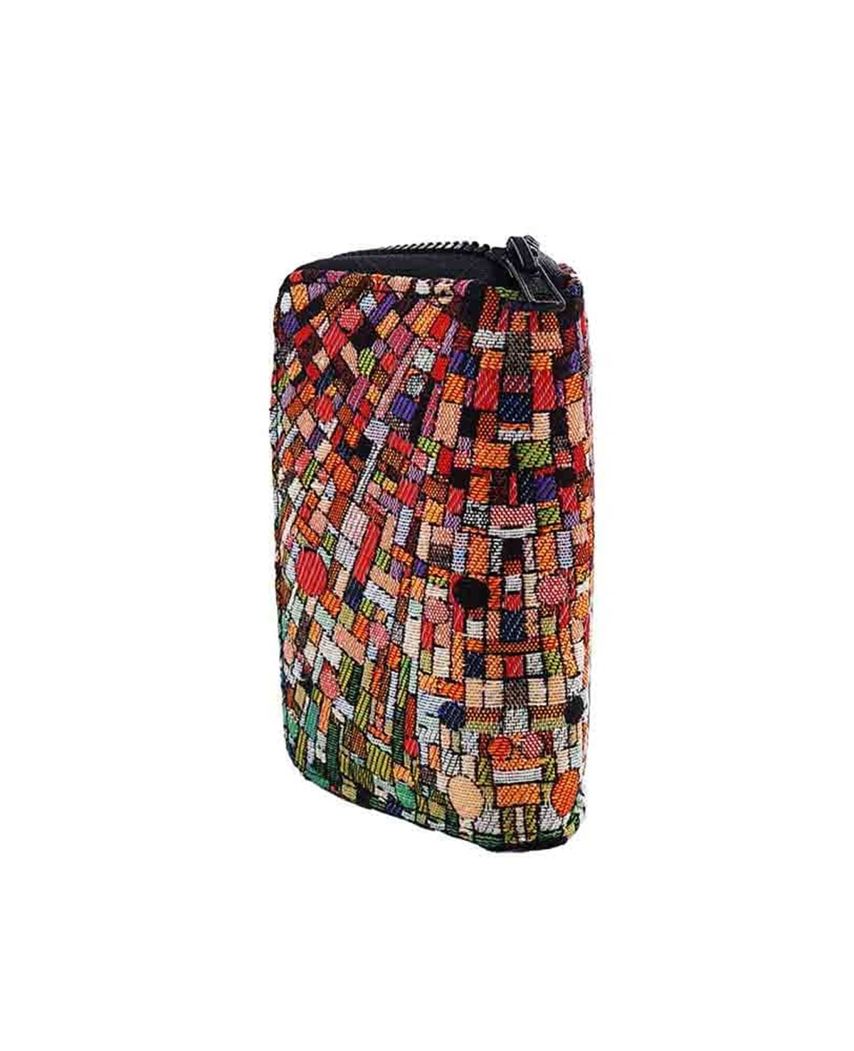 Etnik Desenli Çok Fonksiyonlu Fermuarlı El Cüzdanı
