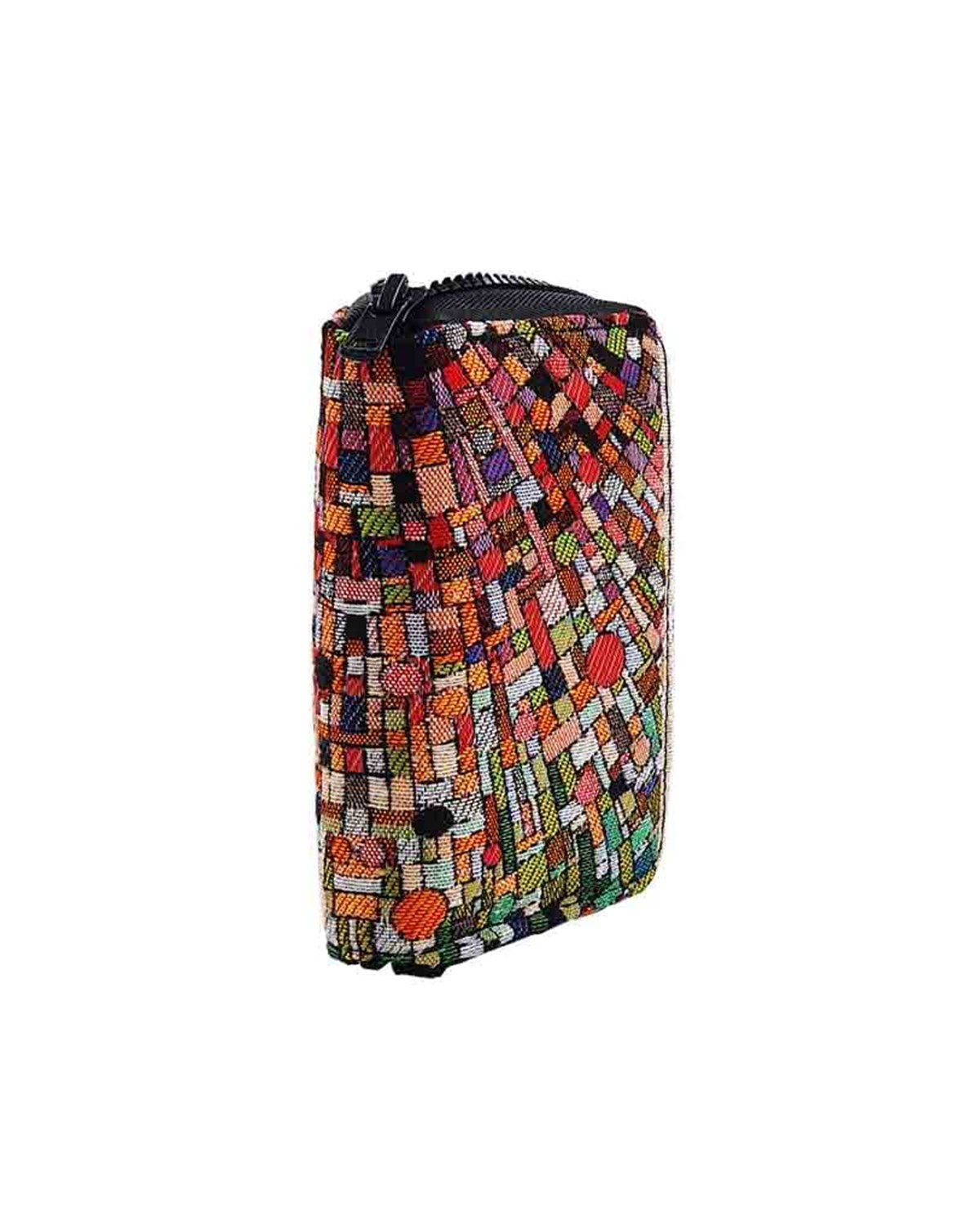 Etnik Desenli Çok Fonksiyonlu Fermuarlı El Cüzdanı