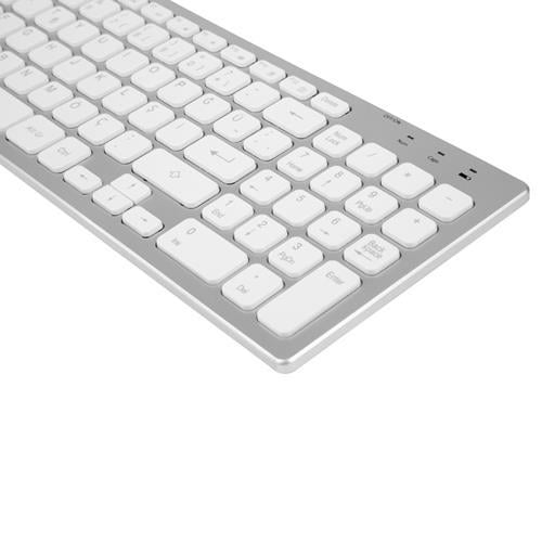 Everest KB-80W Beyaz/Gümüş Ultra İnce Kablosuz Klavye Teknobutik.com'da