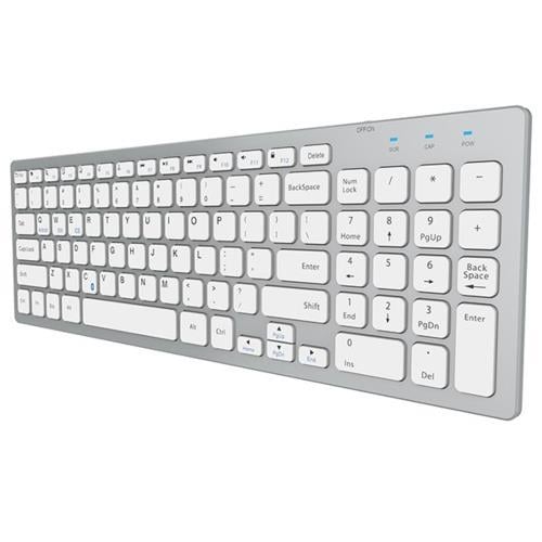 Everest KB-80W Beyaz/Gümüş Ultra İnce Kablosuz Klavye Teknobutik.com'da