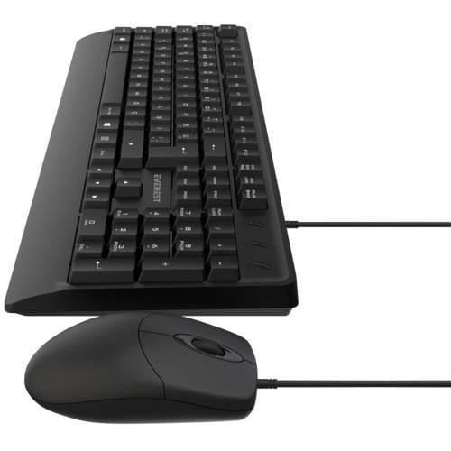 Everest KM-619 Siyah Usb Q Kablolu Klavye + Mouse Set Teknobutik.com'da