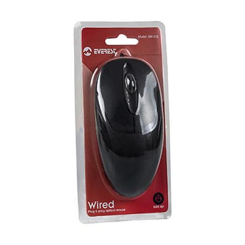 Everest SM-216 Usb Siyah 1200dpi Optik Mouse Teknobutik.com'da