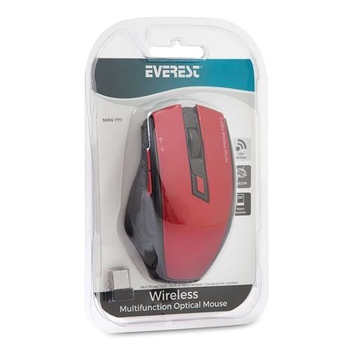 Everest SMW-777 Kablosuz Optik Mouse Kırmızı Teknobutik.com'da