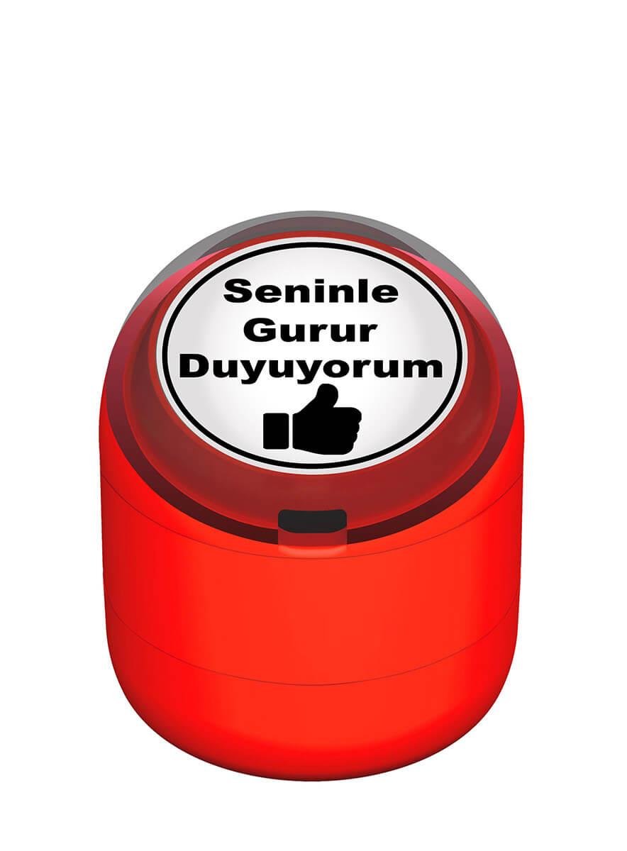 Seninle Gurur Duyuyorum Motivasyon Kaşesi 22mm Yuvarlak Teknobutik.com'da