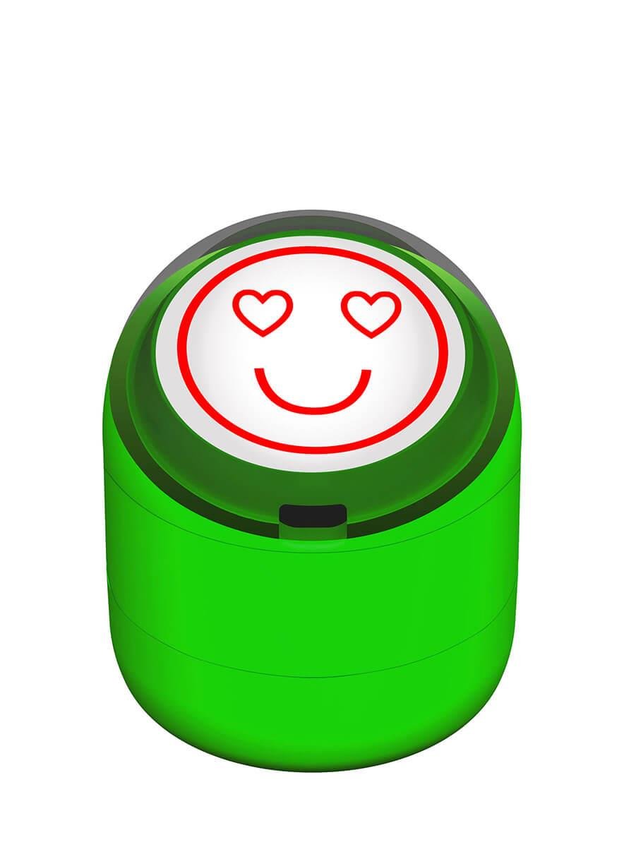Mutlu Emojili Motivasyon Kaşesi 22mm Yuvarlak Teknobutik.com'da