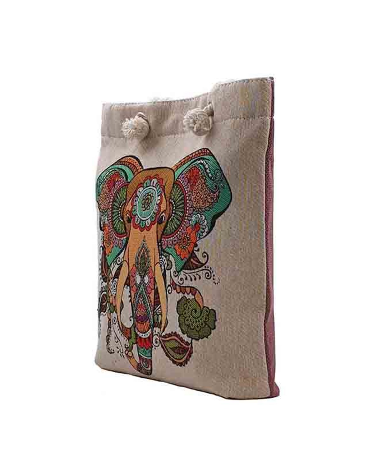 Fil Desenli Goblen Dokuma Heybe Çanta