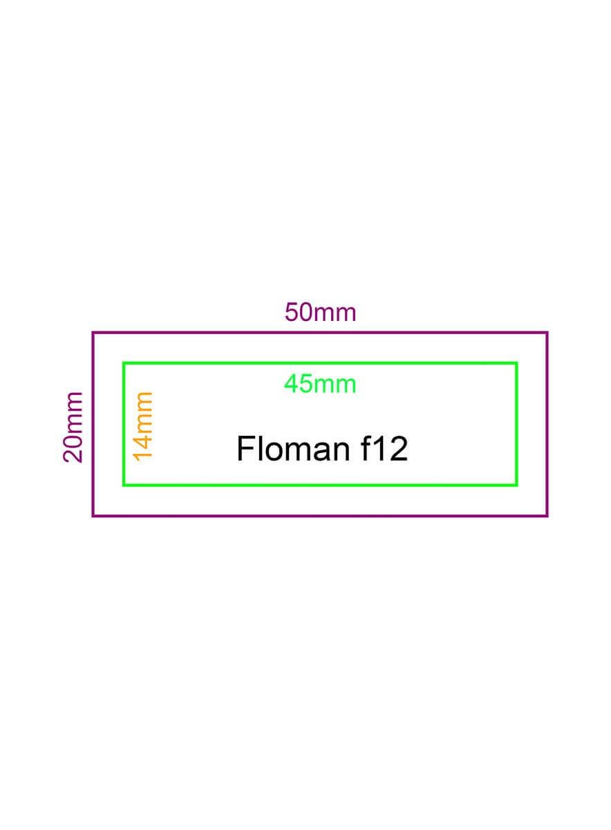 Floman F-12 Flash Kaşe 20x50mm Teknobutik.com'da