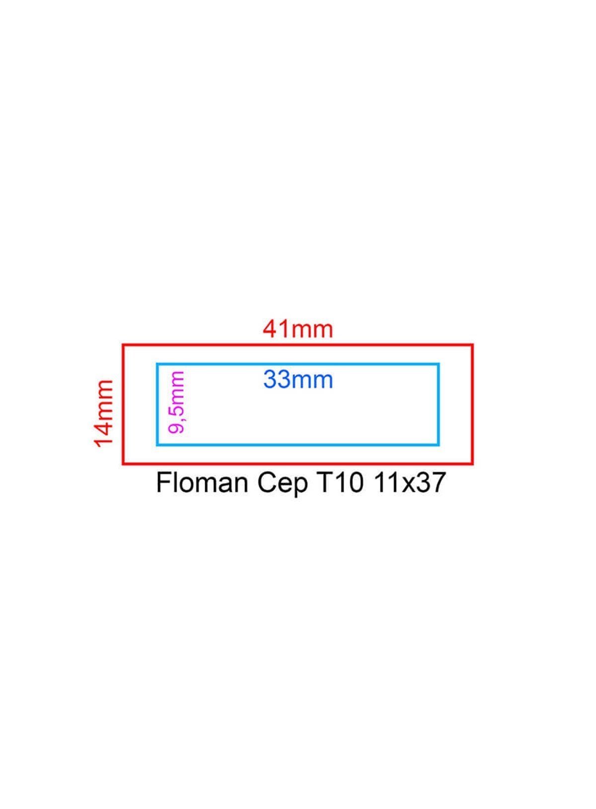 Floman Füme T-10 Flash Cep Kaşe 17x37mm  Teknobutik.com'da