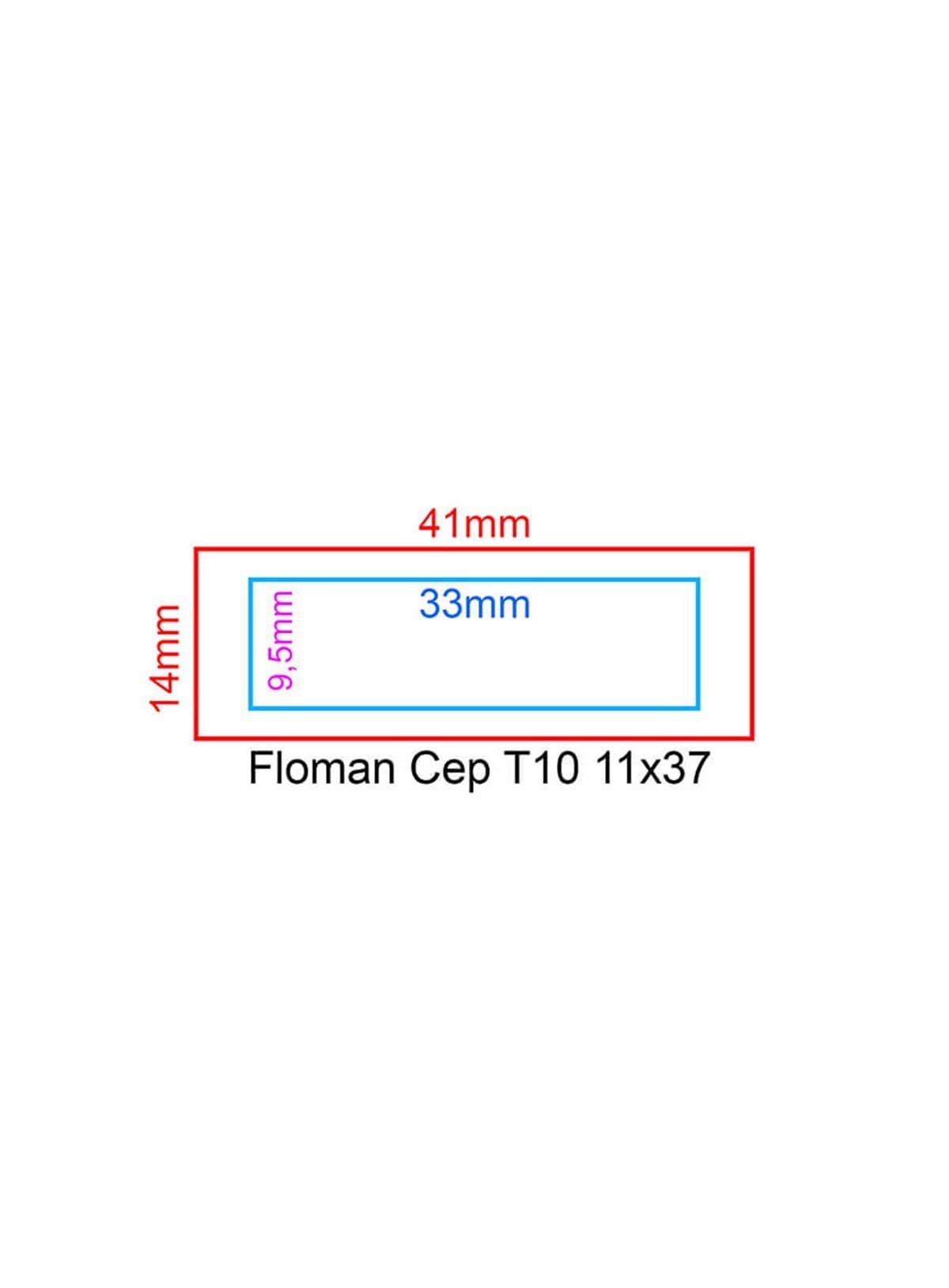 Floman Füme T-10 Flash Cep Kaşe 17x37mm  Teknobutik.com'da