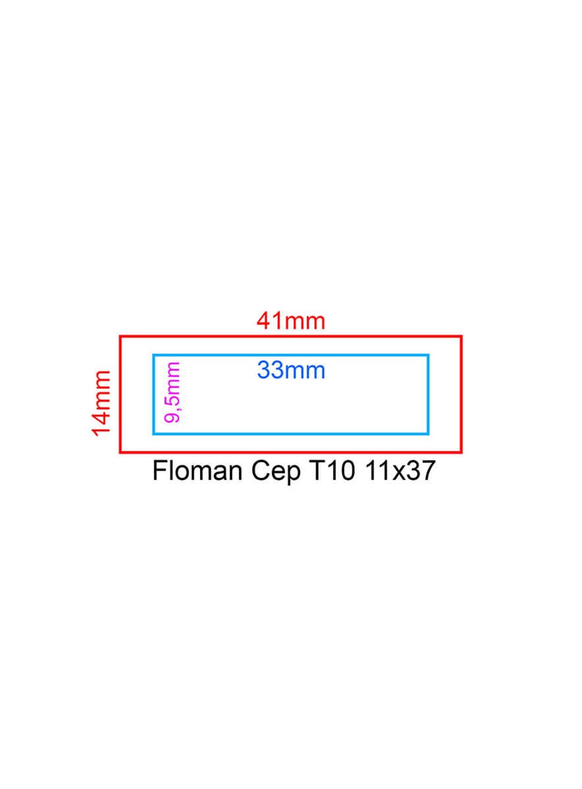 Floman Füme T-10 Flash Cep Kaşe 17x37mm  Teknobutik.com'da