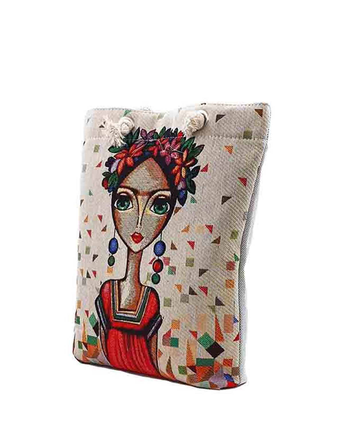 Frda Desenli Goblen Dokuma Heybe Çanta