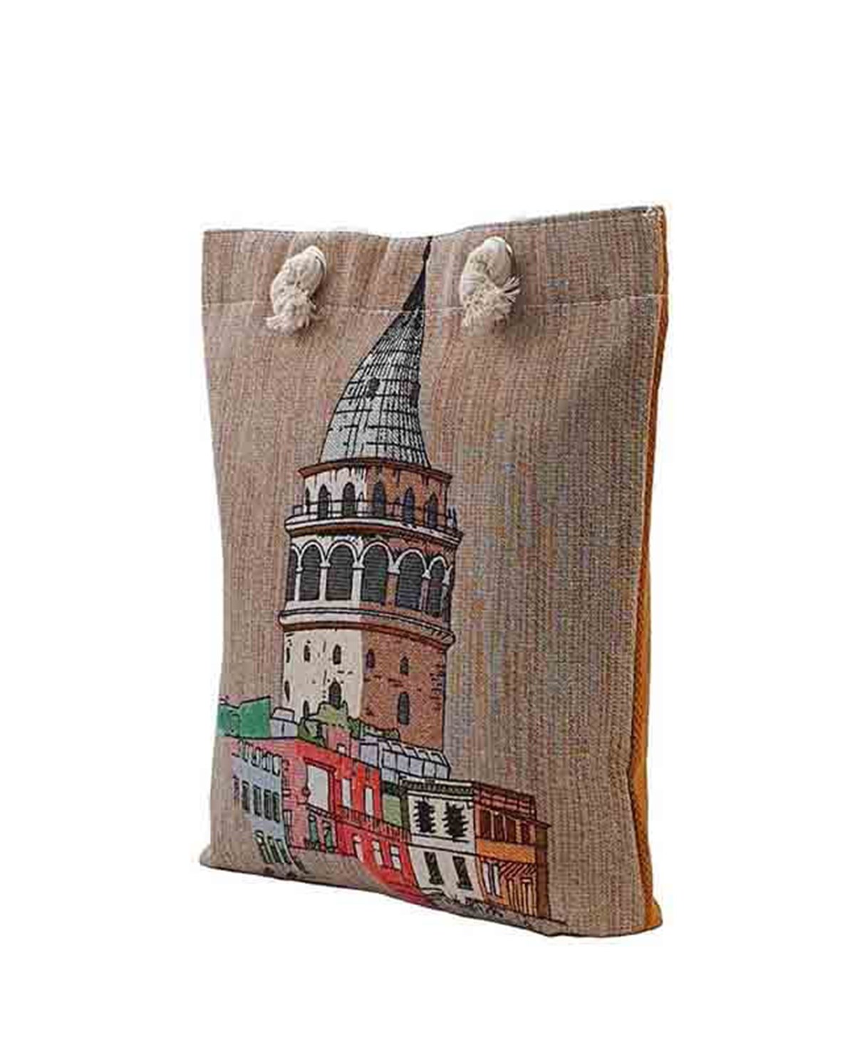 Galata Kulesi Desenli Goblen Heybe Çanta