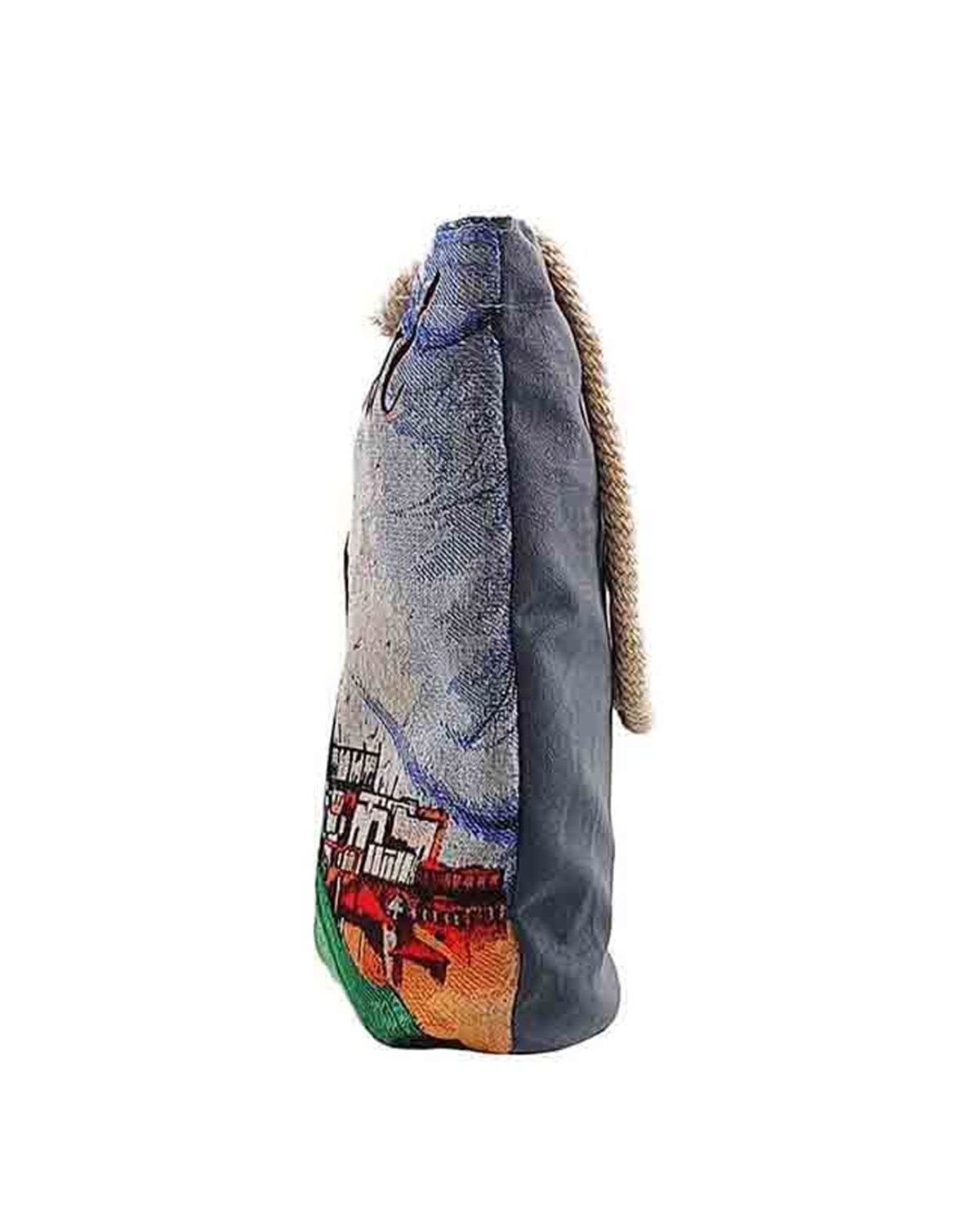 Galata Kulesi Görselli Dokuma Goblen Heybe Çanta