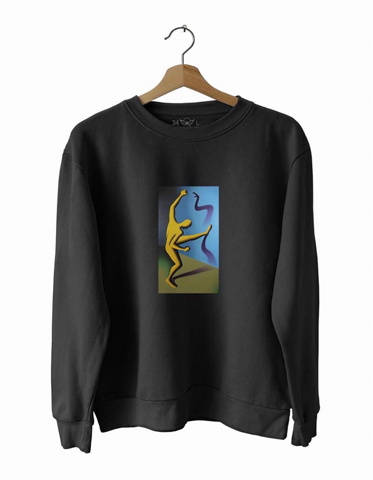 Gölgeler Ne Anlatır Basklı Slim Fit Pamuk Sweatshirt