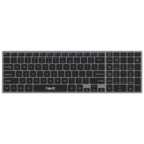 Havit KB263BT Kablosuz Bluetooth Klavye Uzay Grisi Teknobutik.com'da