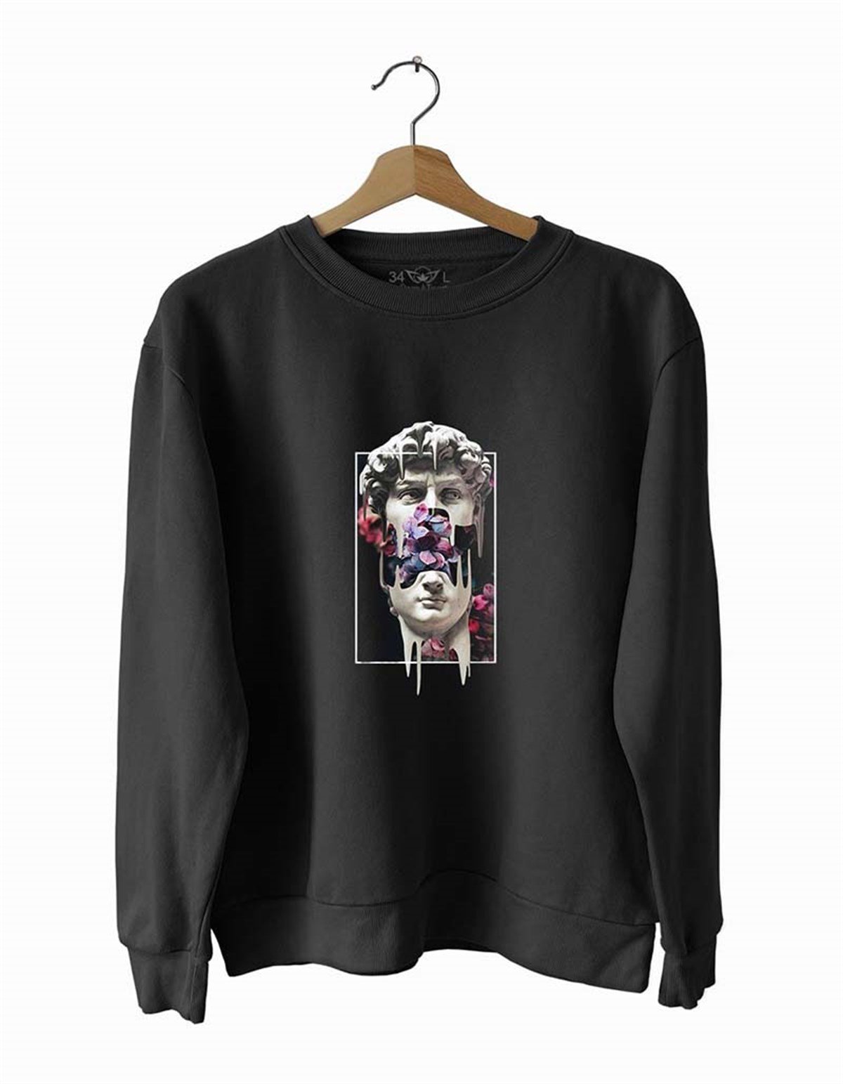 Heykel Basklı Slim Fit Pamuk Sweatshirt