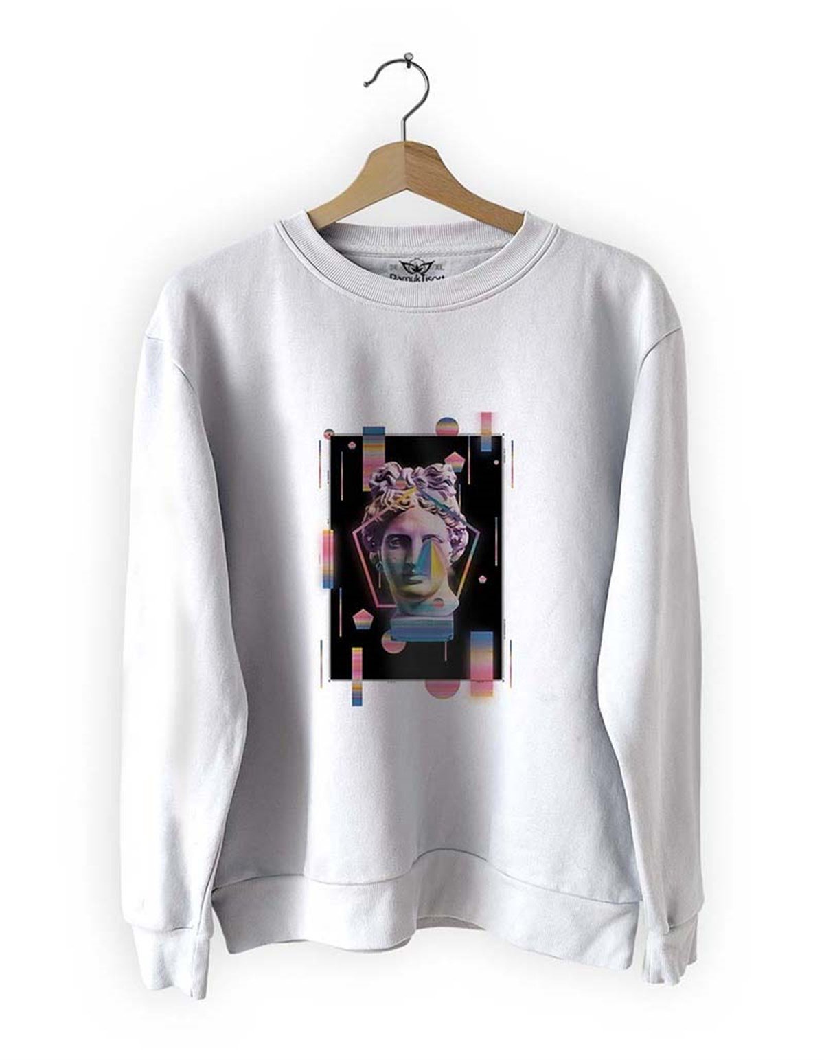 Heykel Basklı Slim Fit Pamuk Sweatshirt