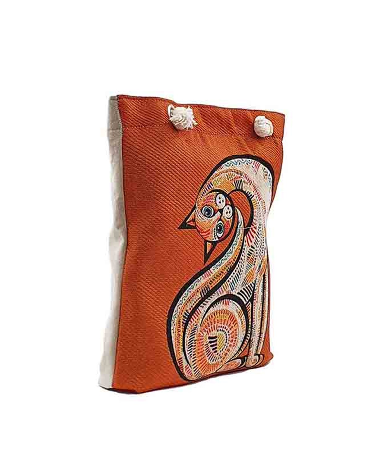 Kedi Ddesenli Goblen Dokuma Heybe Çanta