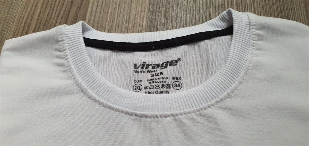 Kişiye Özel Baskı Slim fit Beyaz Sweatshirt 16cmx16cm