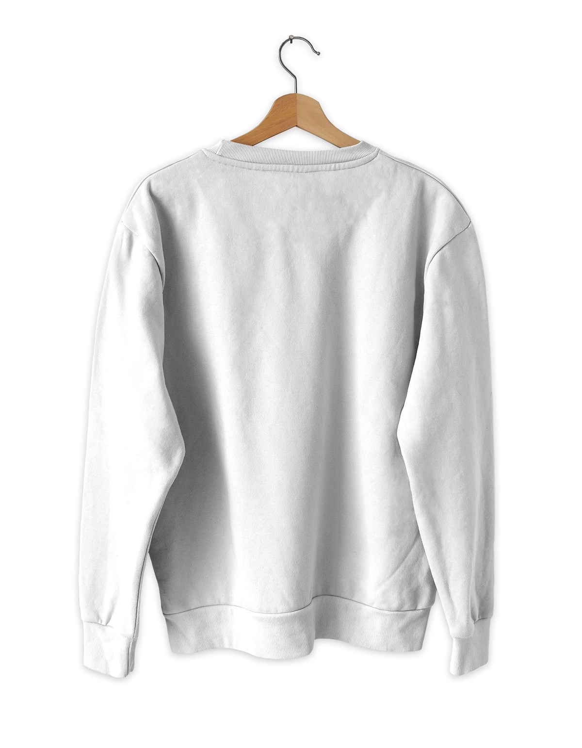 Kişiye Özel Baskı Slim fit Beyaz Sweatshirt 16cmx16cm