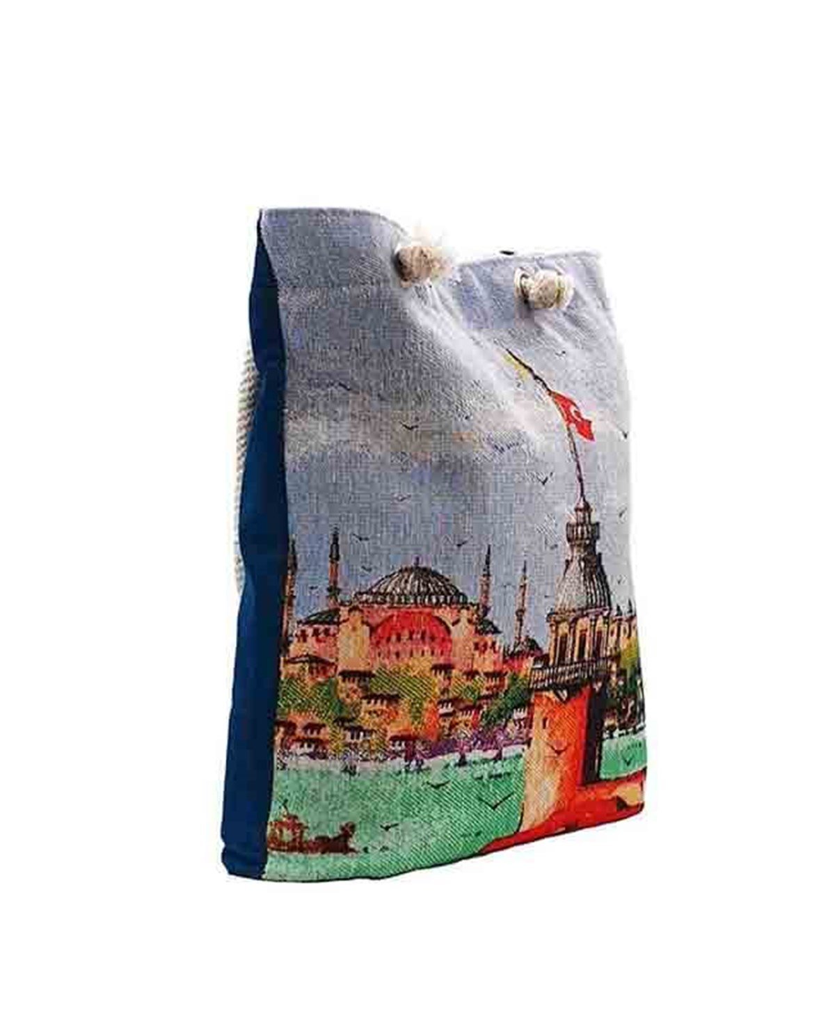 Kız Kulesi Görselli Dokuma Goblen Heybe
