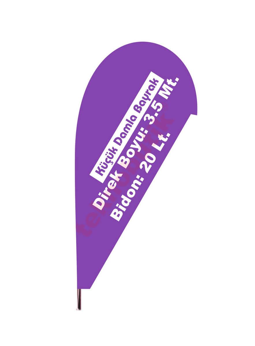 Küçük Damla Yelken Bayrak Baskılı 100cm x 200cm Teknobutik.com'da