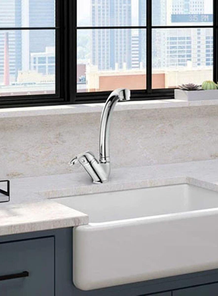 Kuğu Klasik Mix Lavabo Musluk Bataryası Teknobutik.com'da