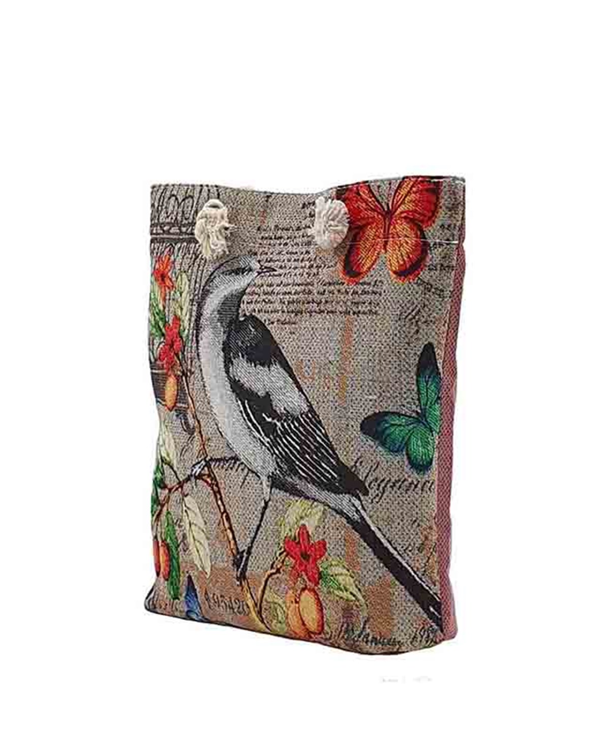 Kuş Desenli Goblen Dokuma Heybe Çanta