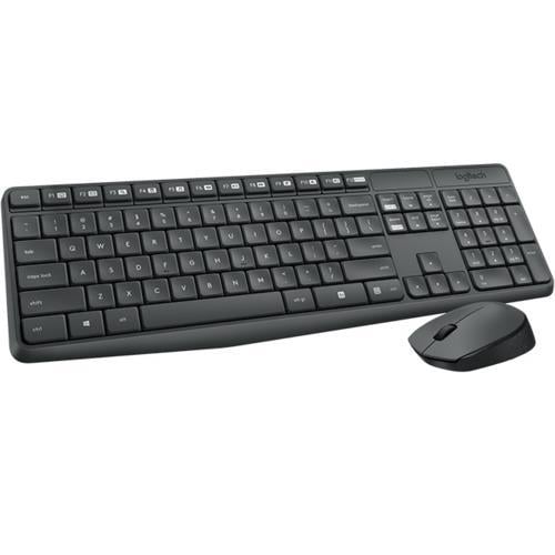 Logitech MK235 Klavye Mouse Kablosuz Siyah 920-007925 Teknobutik.com'da