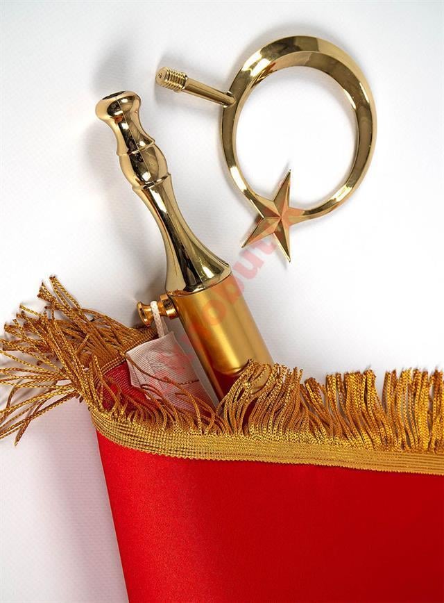 Makam Bayrağı Saçaksız Gold 100 x 150 Teknobutik.com'da