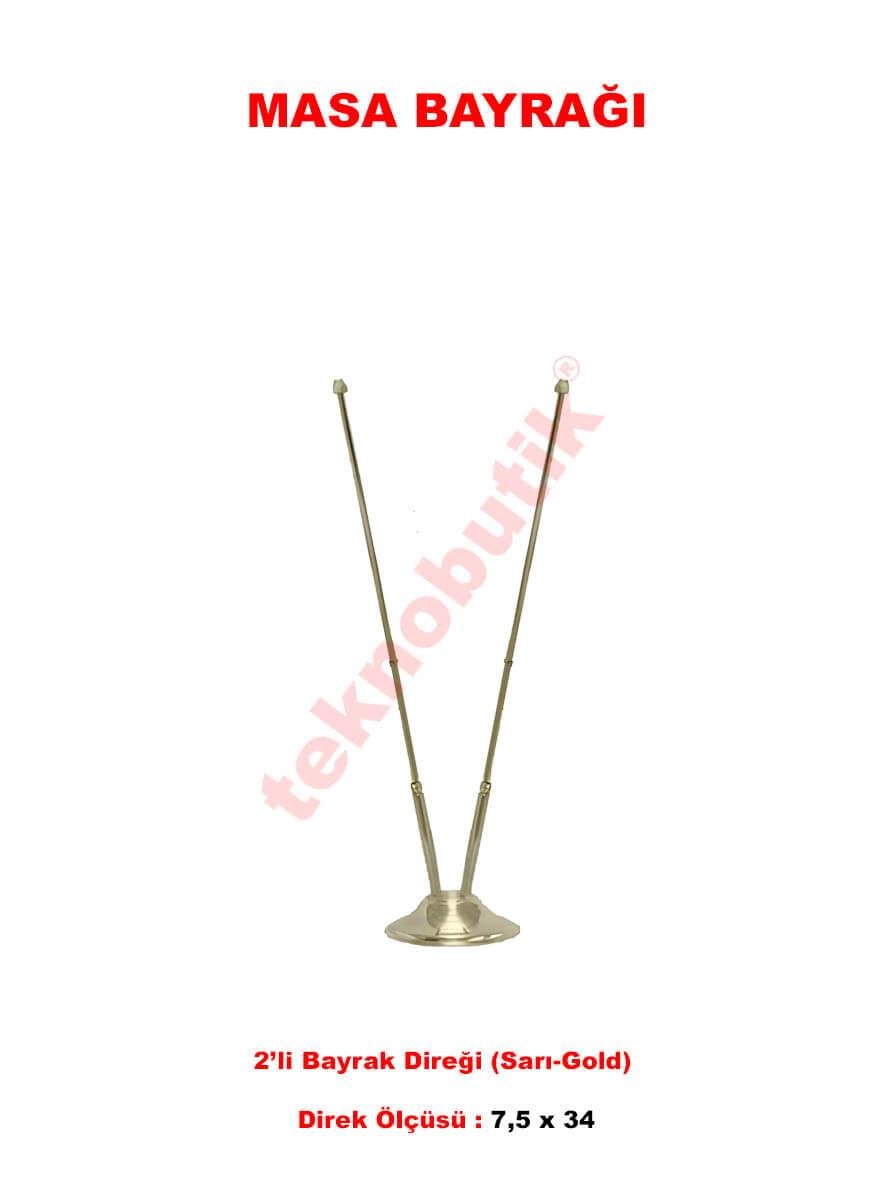 Masa Bayrağı İkili Takım Özel Baskılı veya Ulus Bayraklı Teknobutik.com'da