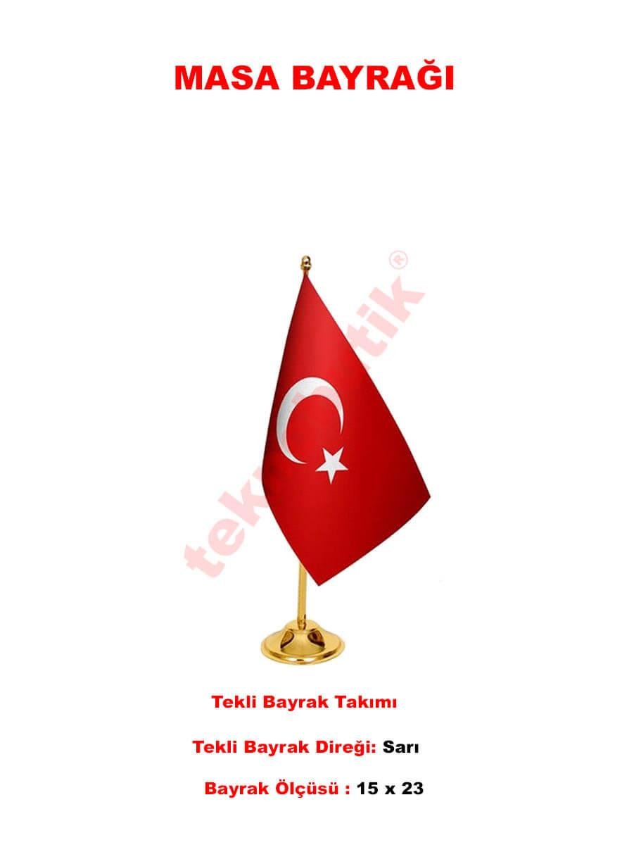 Masa Bayrağı Tekli Takım Özel Baskılı veya Ulus Bayraklı Teknobutik.com'da
