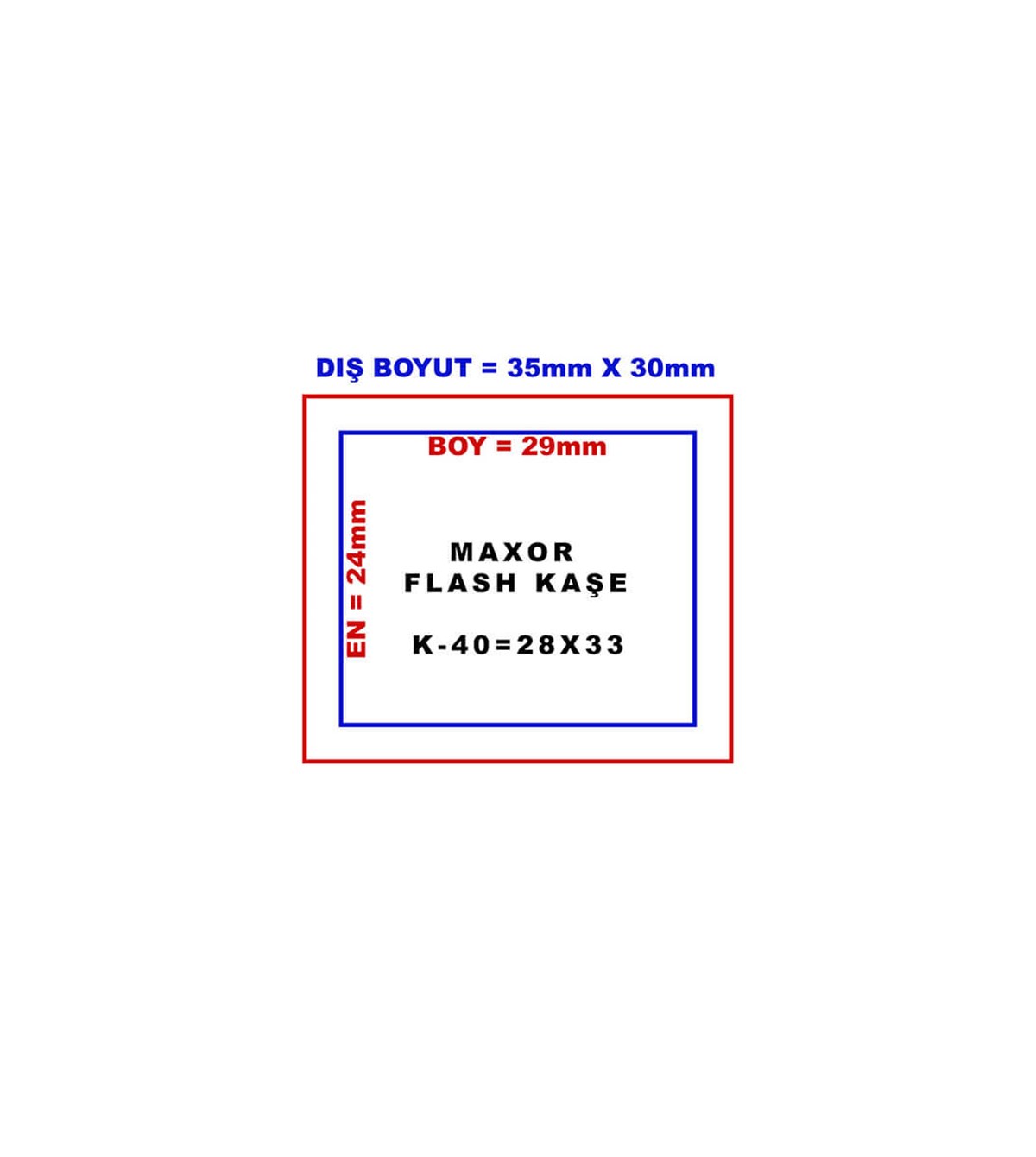 Maxor K-40 28x33 Kendinden Mürekkepli Kaşe Teknobutik.com'da