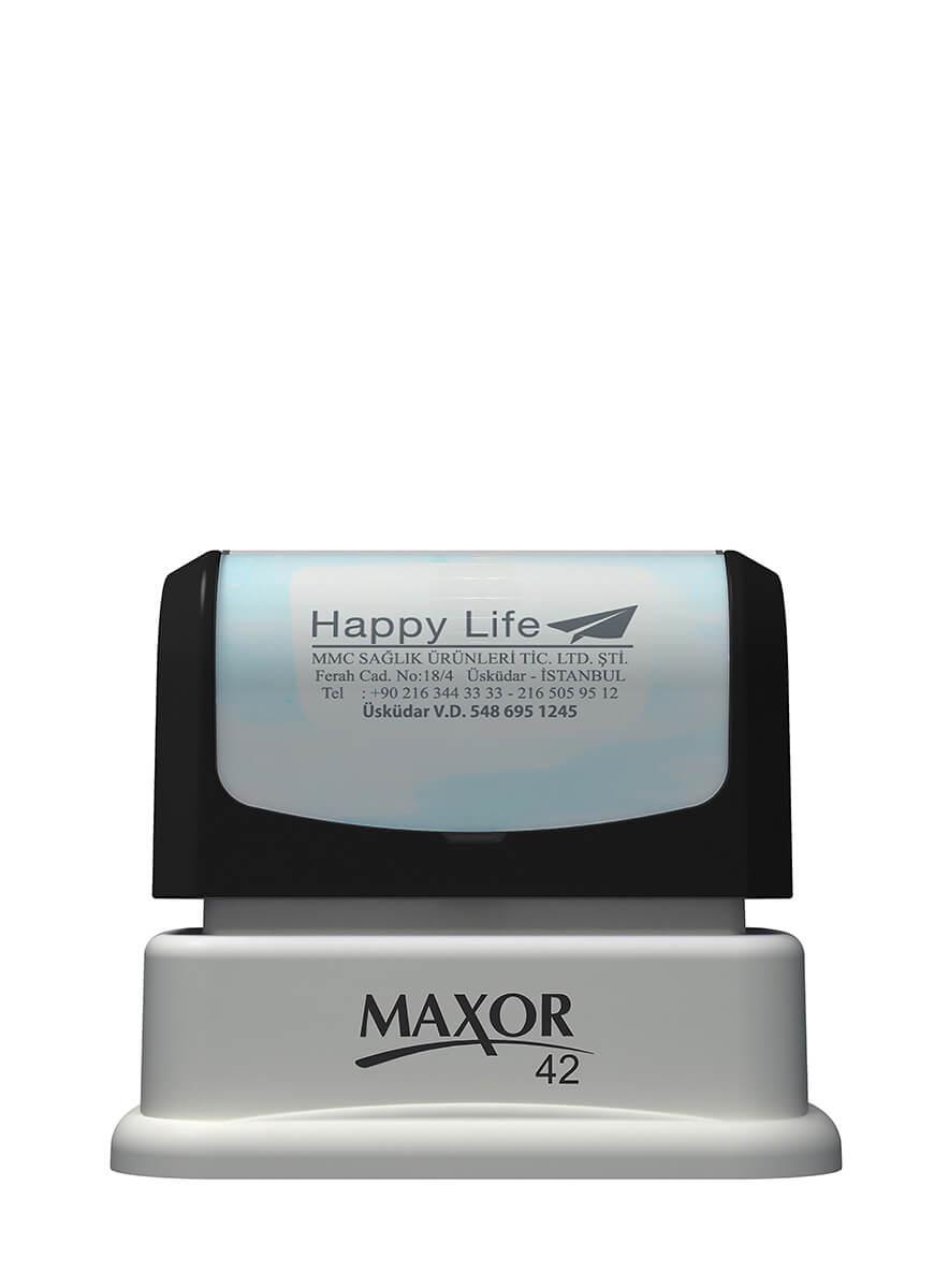 Maxor K-42 28x43 Flash Sistem Kendinden Mürekkepli Kaşe Teknobutik.com'da