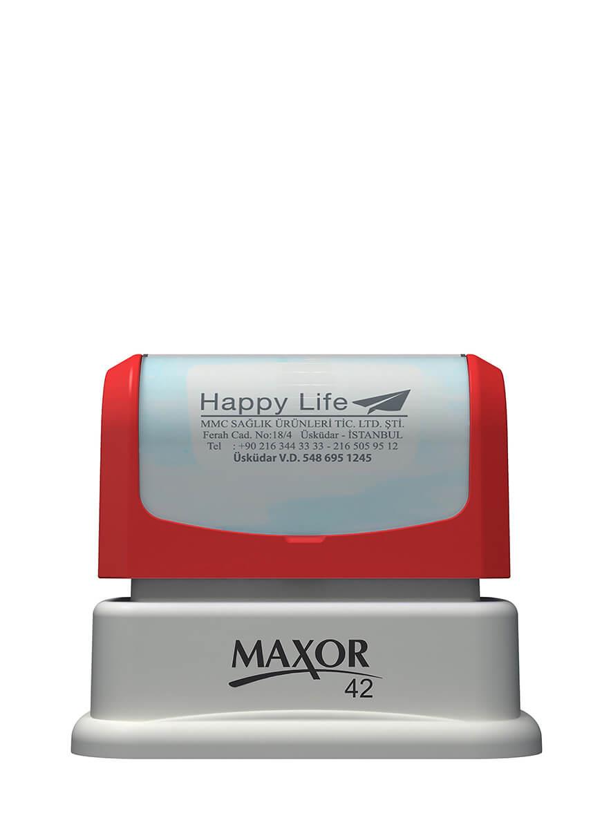 Maxor K-42 28x43 Flash Sistem Kendinden Mürekkepli Kaşe Teknobutik.com'da