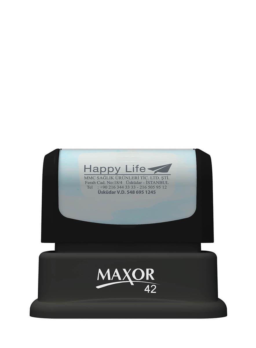 Maxor K-42 28x43 Flash Sistem Kendinden Mürekkepli Kaşe Teknobutik.com'da