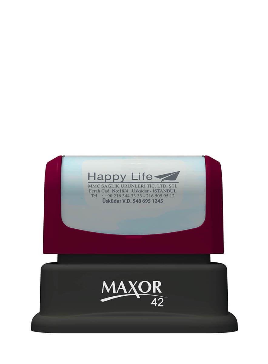 Maxor K-42 28x43 Flash Sistem Kendinden Mürekkepli Kaşe Teknobutik.com'da