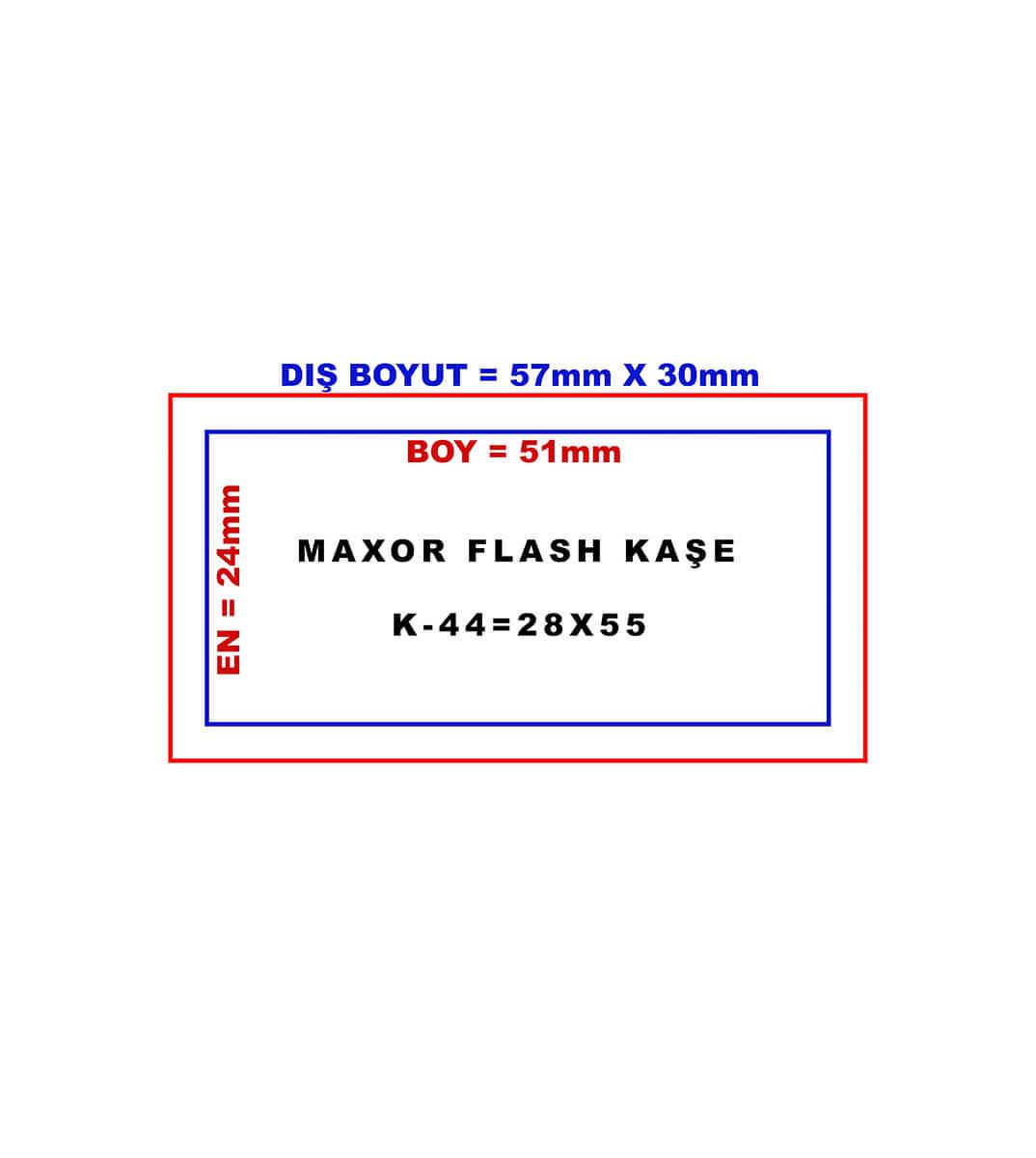 Maxor K-44 28x55 Flash Sistem Kendinden Mürekkepli Kaşe Teknobutik.com'da