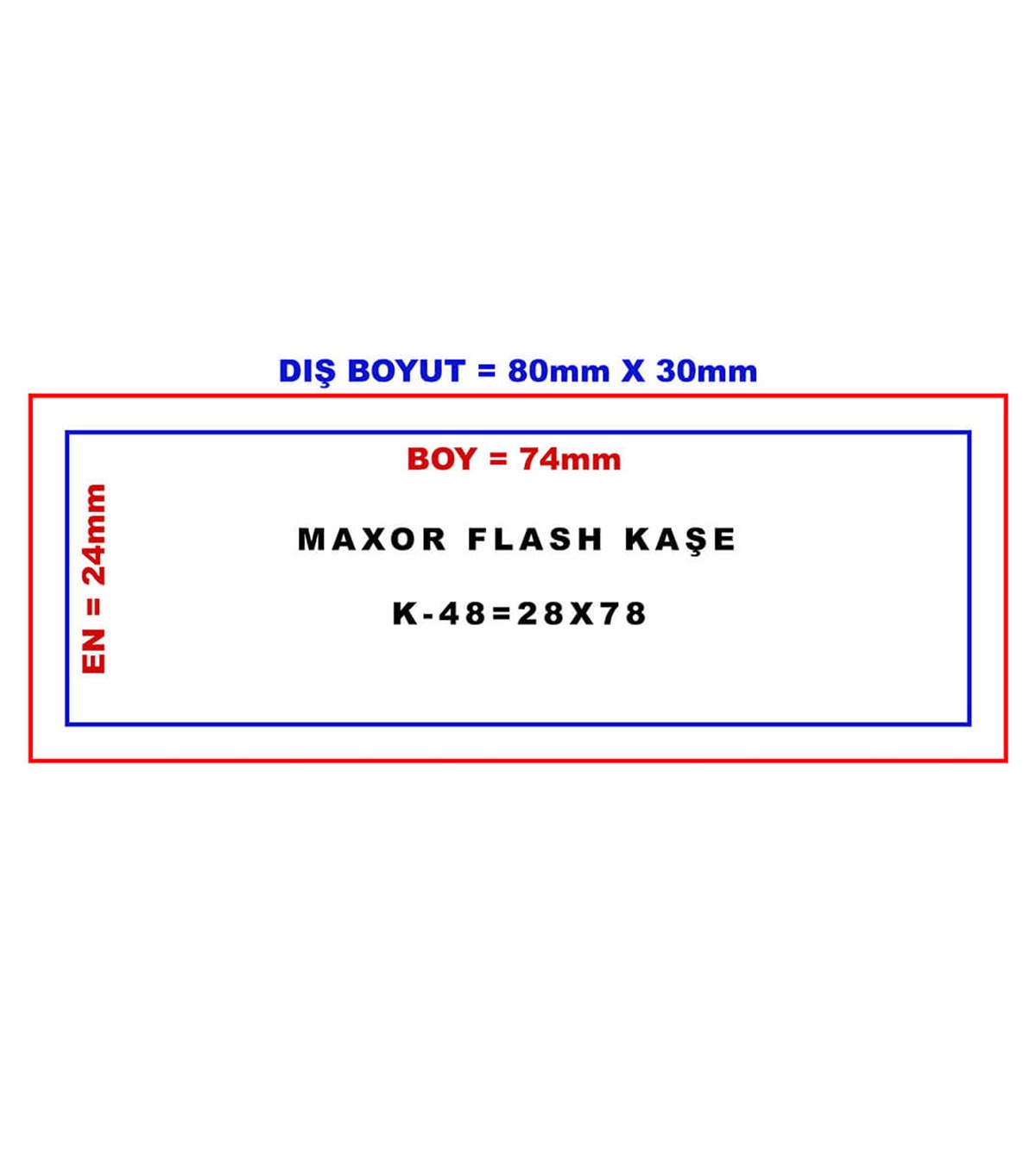 Maxor K-48 28x78 Kendinden Mürekkepli Kaşe Teknobutik.com'da