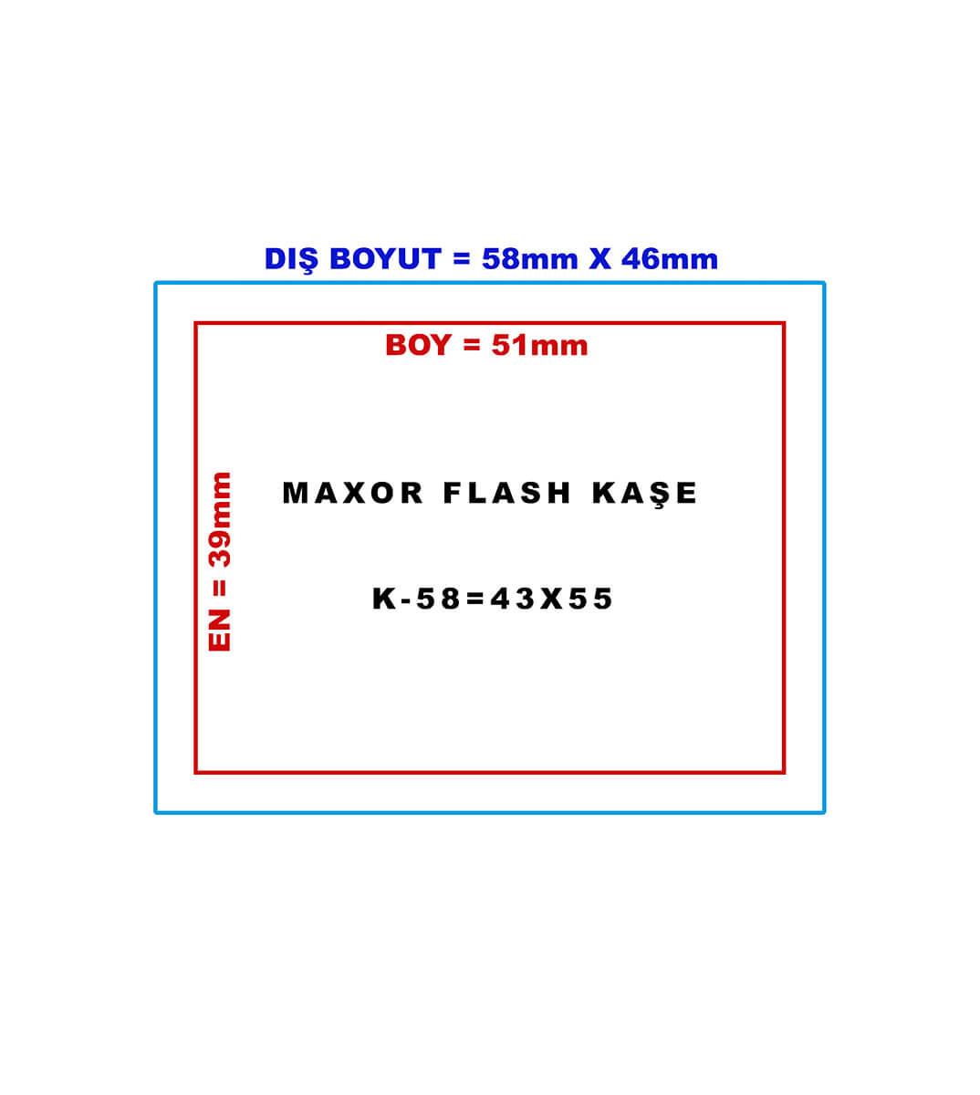 Maxor K-58 43x55 Kendinden Mürekkepli Kaşe Teknobutik.com'da