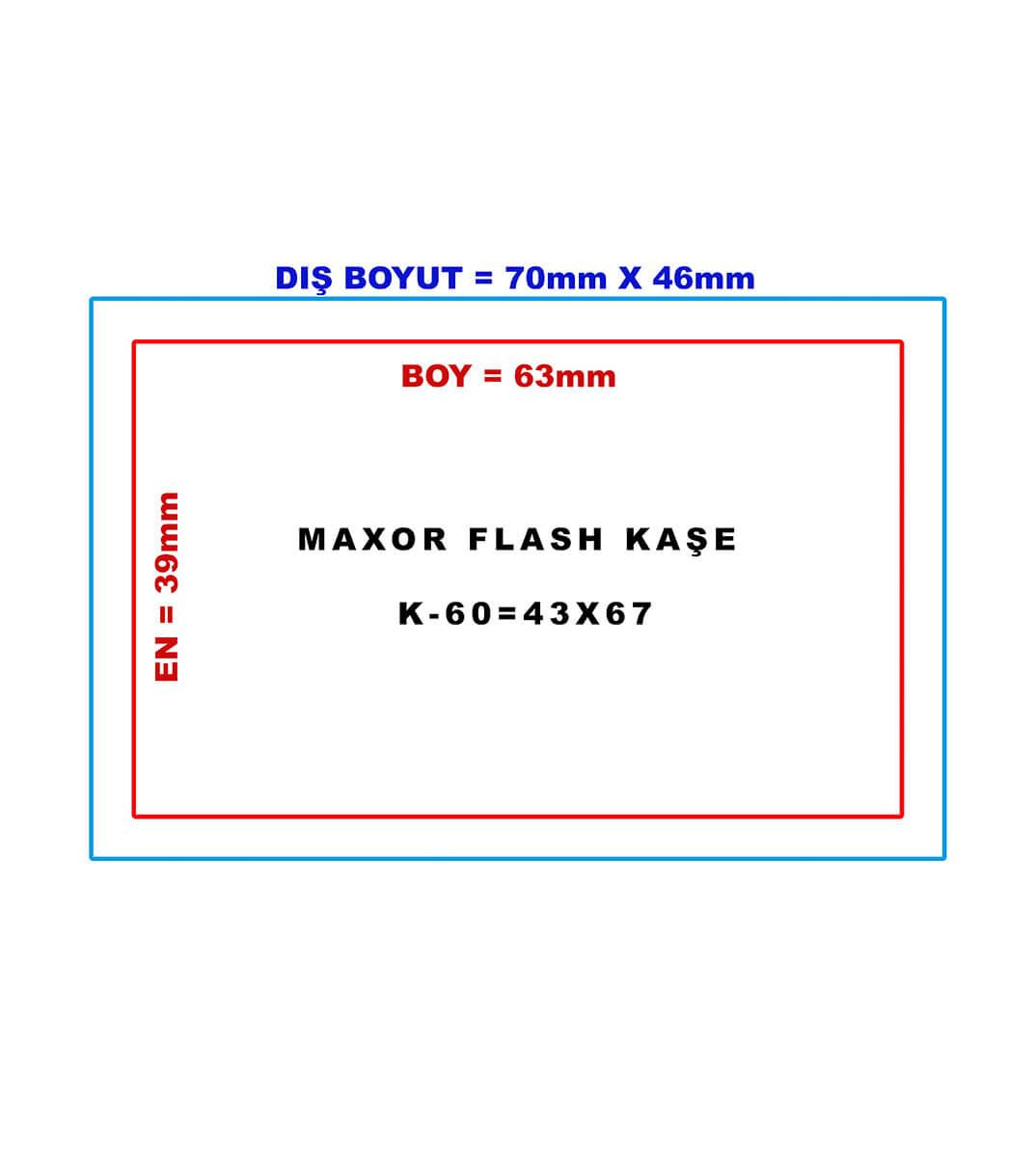 Maxor K-60 43x67 Kendinden Mürekkepli Kaşe Teknobutik.com'da