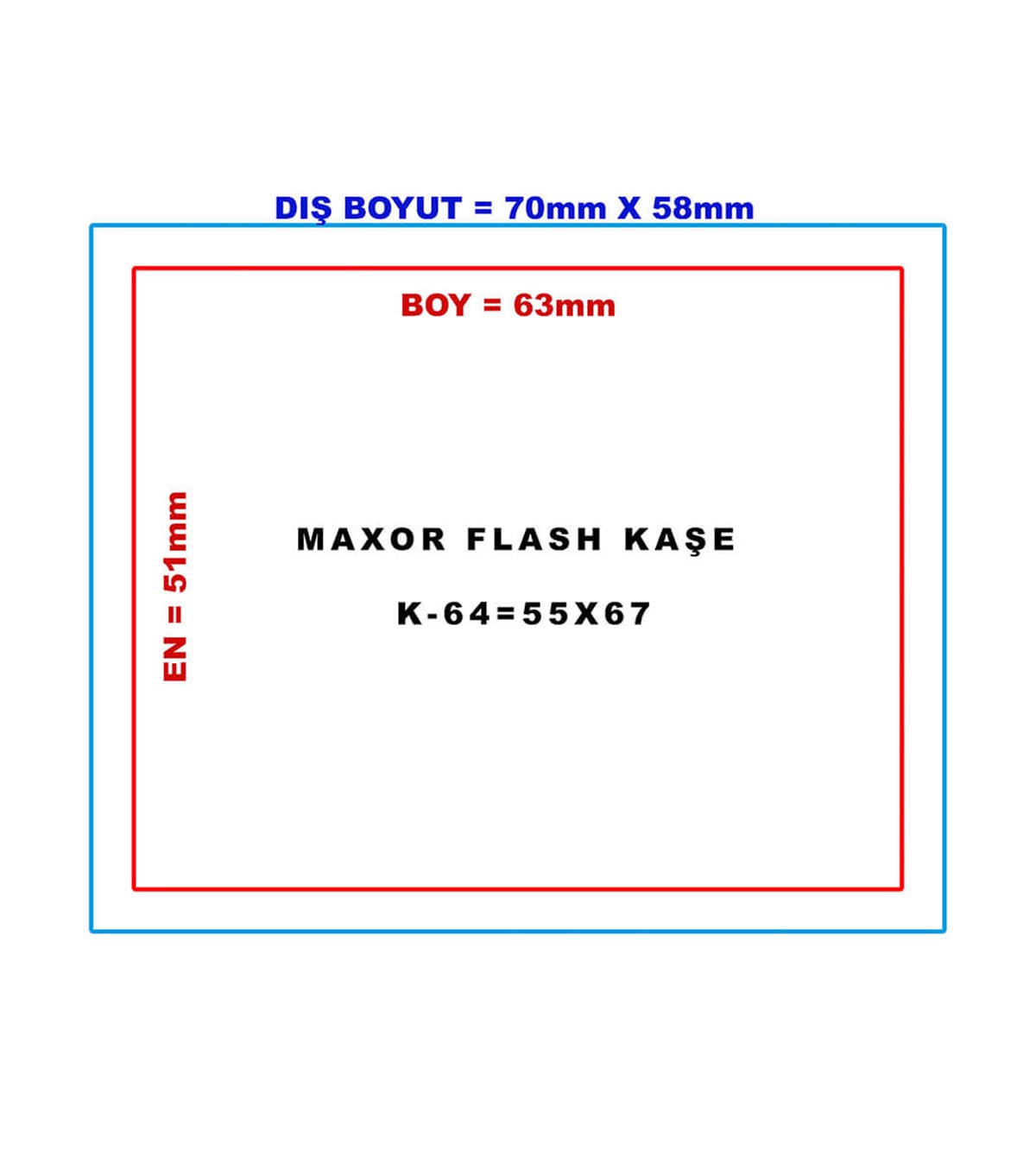 Maxor K-64 55x67 Kendinden Mürekkepli Kaşe Teknobutik.com'da