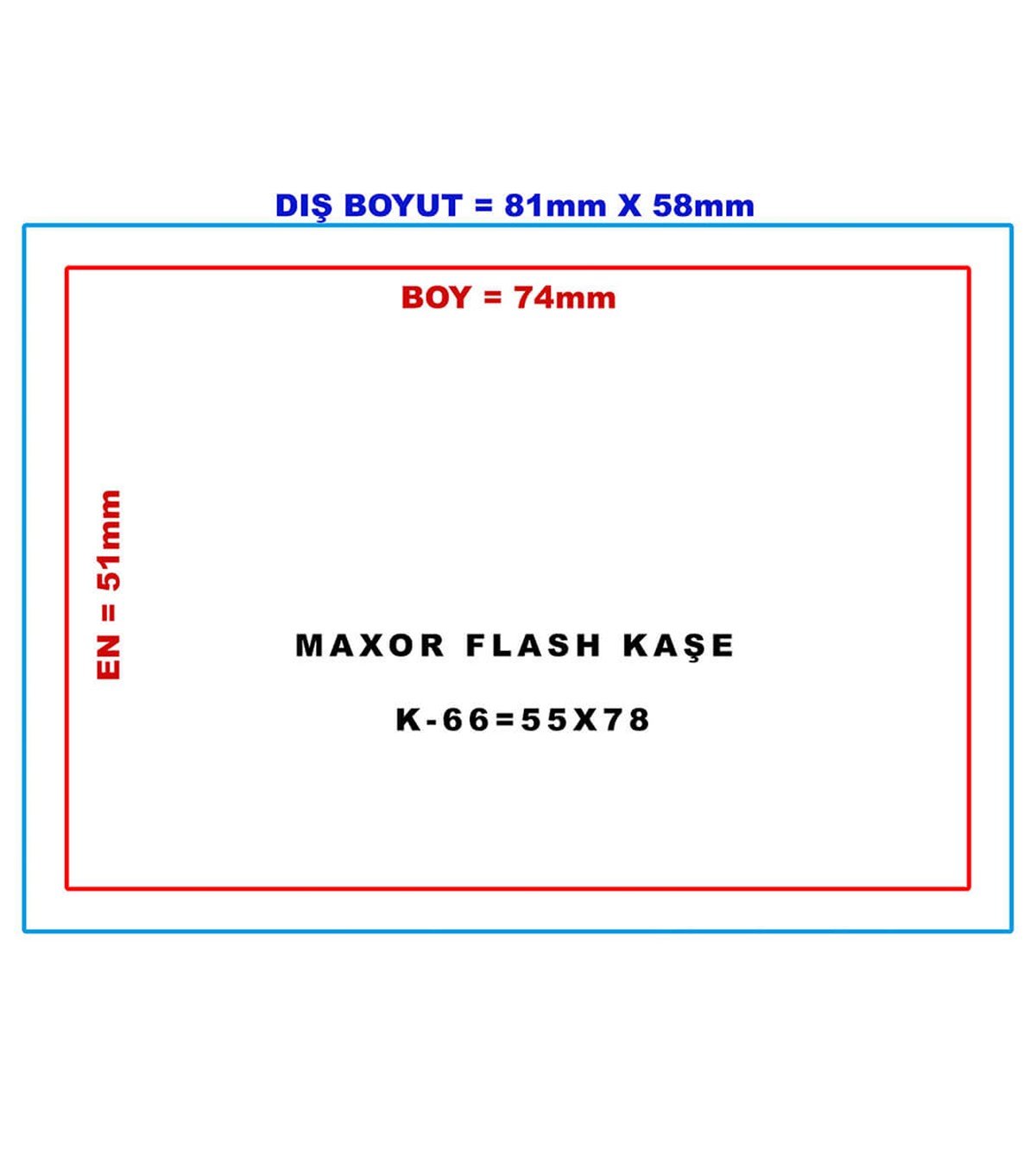 Maxor K-66 55x78 Kendinden Mürekkepli Kaşe Teknobutik.com'da