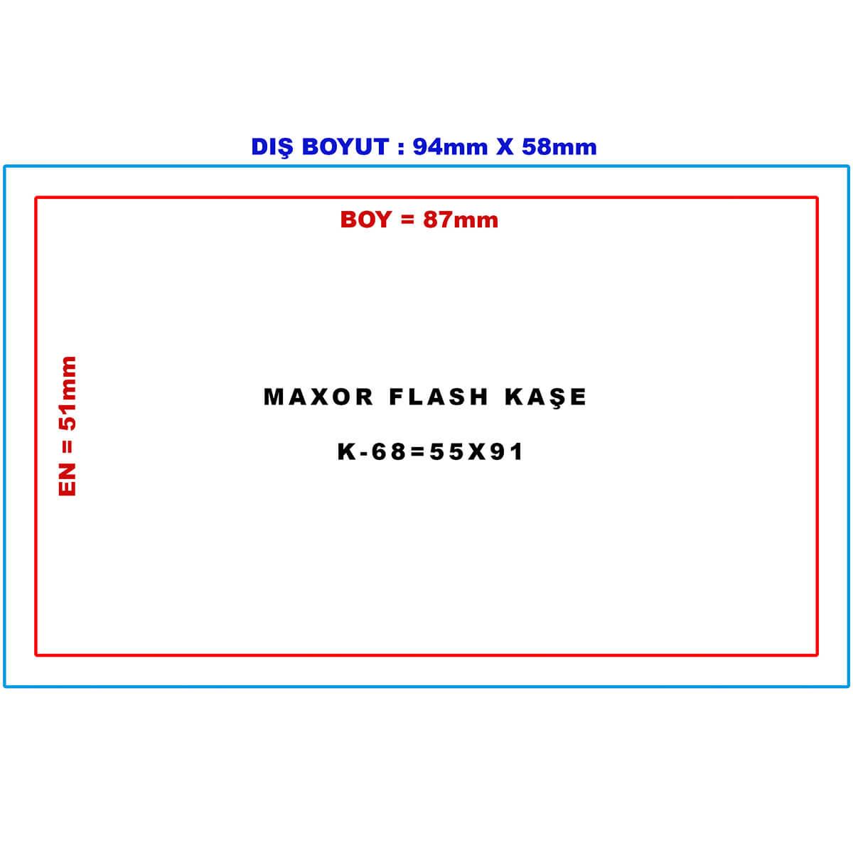 Maxor K-68 55x91 Kendinden Mürekkepli Kaşe Teknobutik.com'da