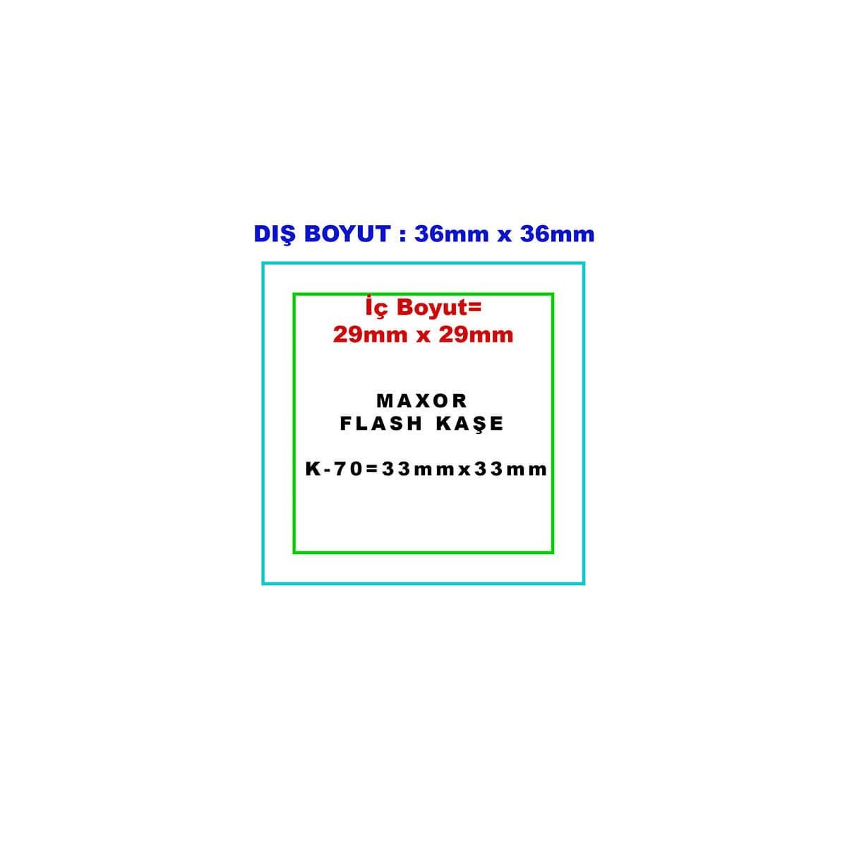 Maxor K-70 33x33 Kendinden Mürekkepli Kaşe Teknobutik.com'da