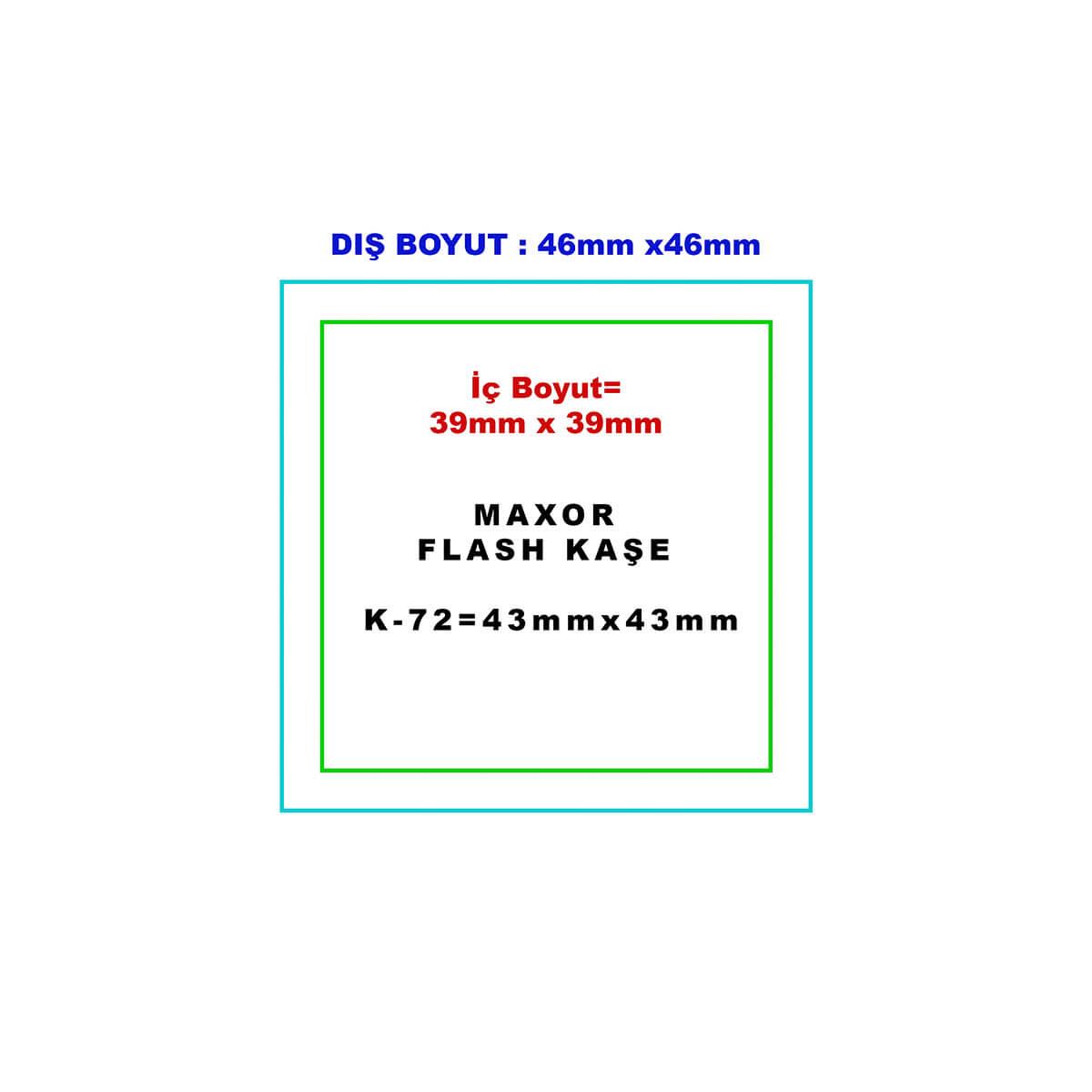 Maxor K-72 43x43 Kendinden Mürekkepli Kaşe Teknobutik.com'da