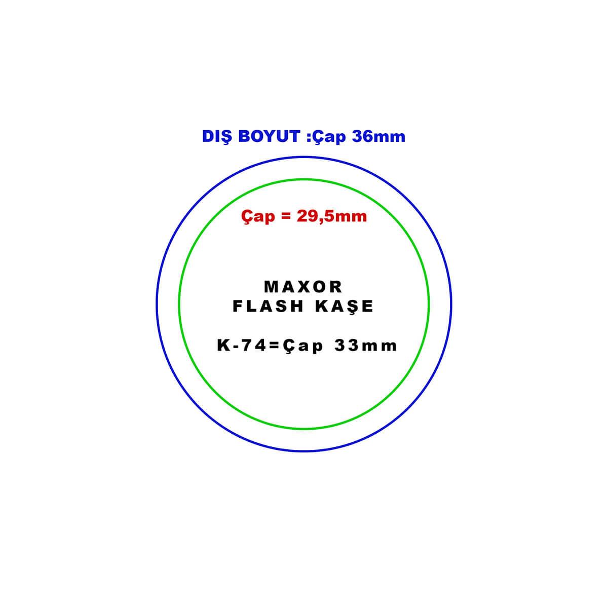 Maxor K-74 Çap 33mm Kendinden Mürekkepli Kaşe Teknobutik.com'da
