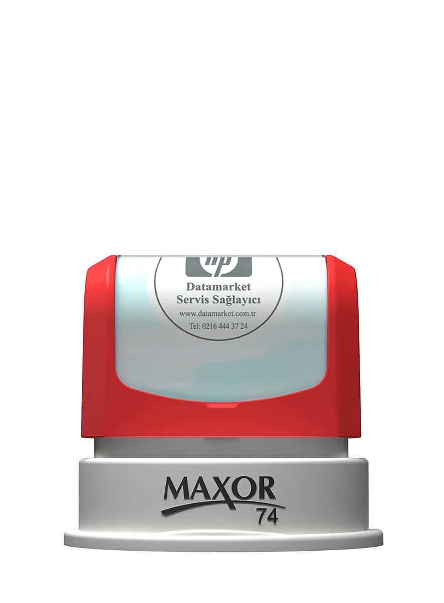 Maxor K-74 Çap 33mm Kendinden Mürekkepli Kaşe Teknobutik.com'da